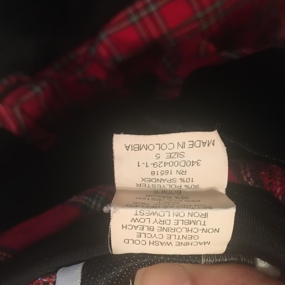 YOUNGLAND Black Velvet & Plaid Dress 5 - Picture 5 of 5